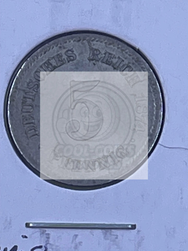 Germany 1874 5 Pfennig KM3 Coin - Cool Coins & Notes