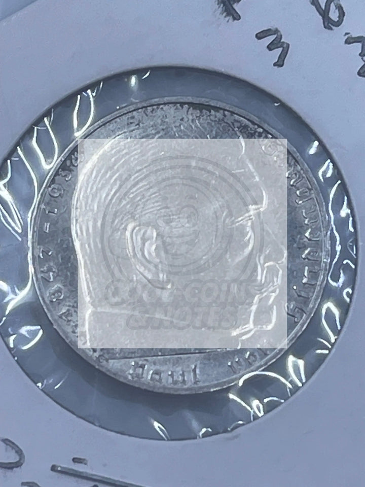 Germany 1939 J 2 Mark KM 93 UNC WW2 Silver Coin Third Reich Reichsmark - Cool Coins & Notes