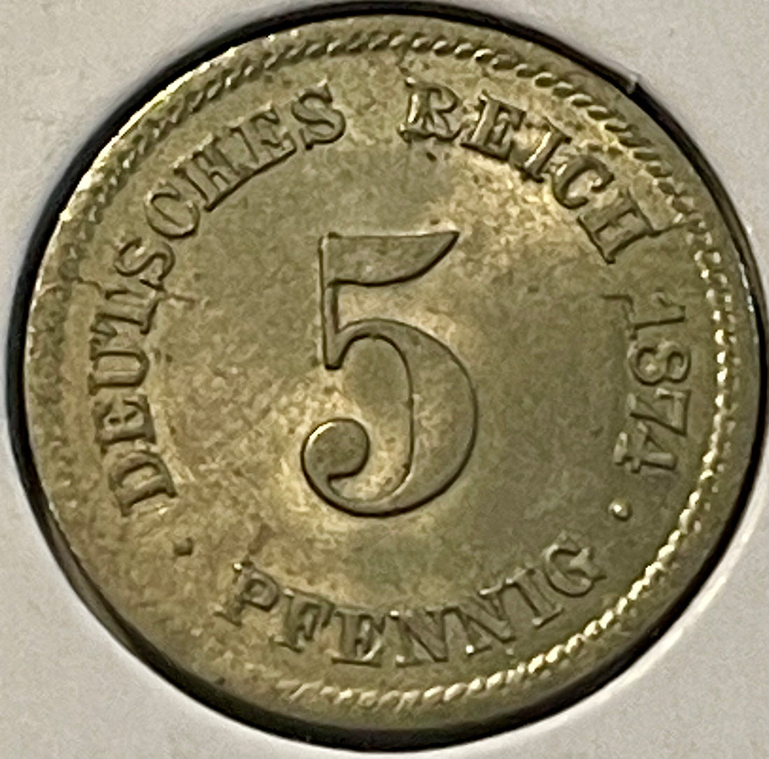 Germany, 1874-E 10 Pfennig, KM12, Coin - Cool Coins & Notes