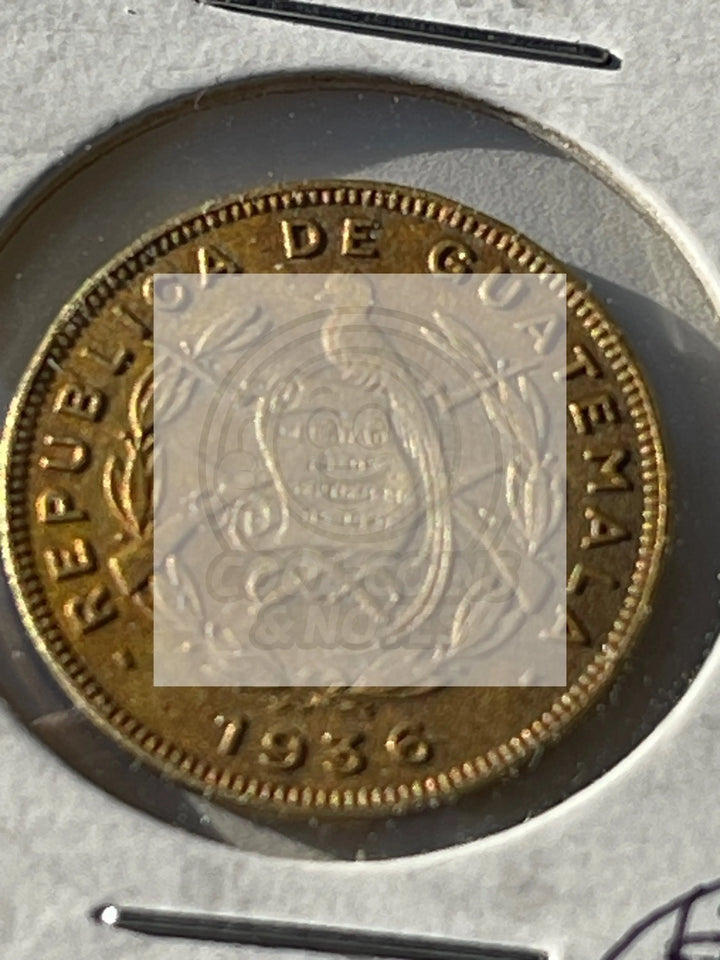 Guatemala 1 Centavo 1936 KM-249  Coin Beautiful - Cool Coins & Notes