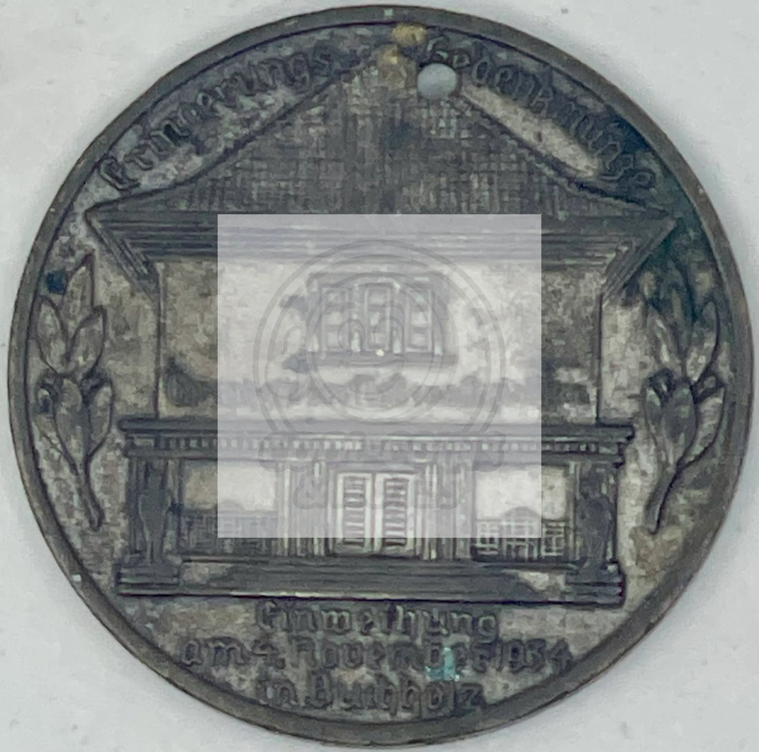 Hitler Medal 1934  Nazi Germany Third Reich Colbert C-210 Gau Hannover - Cool Coins & Notes