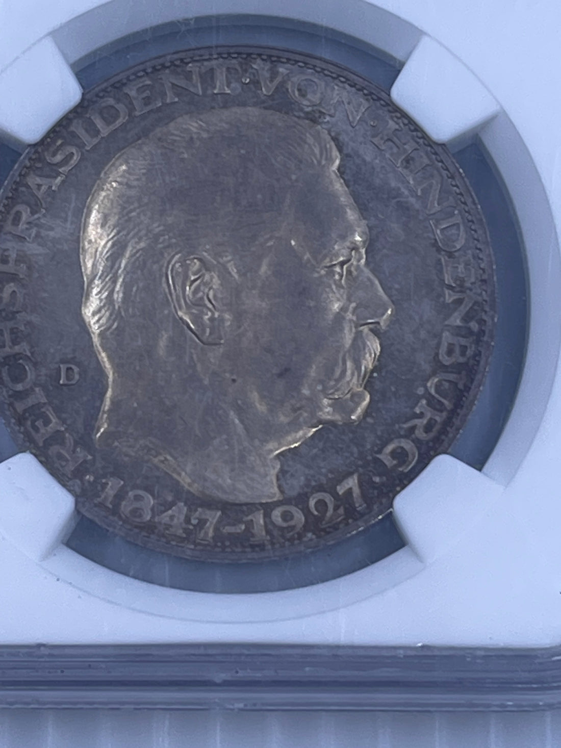 Germany 1927-D Hindenburg 80th Birthday Silver Medal MS63 Kienast-386