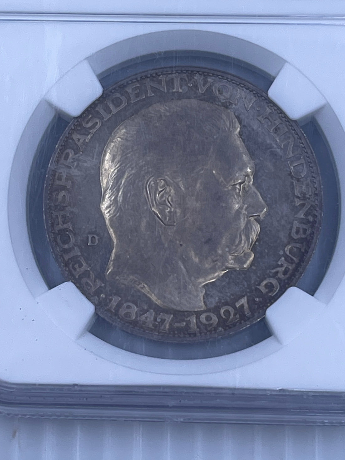 Germany 1927-D Hindenburg 80th Birthday Silver Medal MS63 Kienast-386