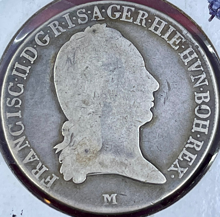 Italian States 1 Kronen Thaler Franz II Silver Con KM246 - Cool Coins & Notes