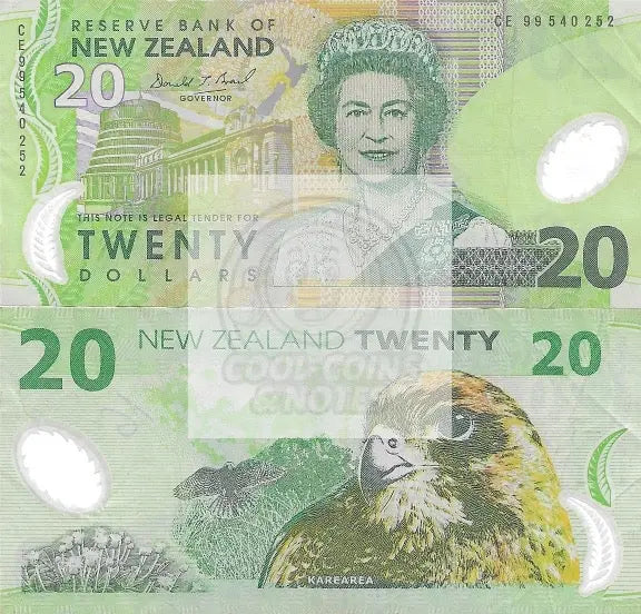 New Zealand $20 2006 P 187B Polymer Uncirculated Note - Cool Coins & Notes