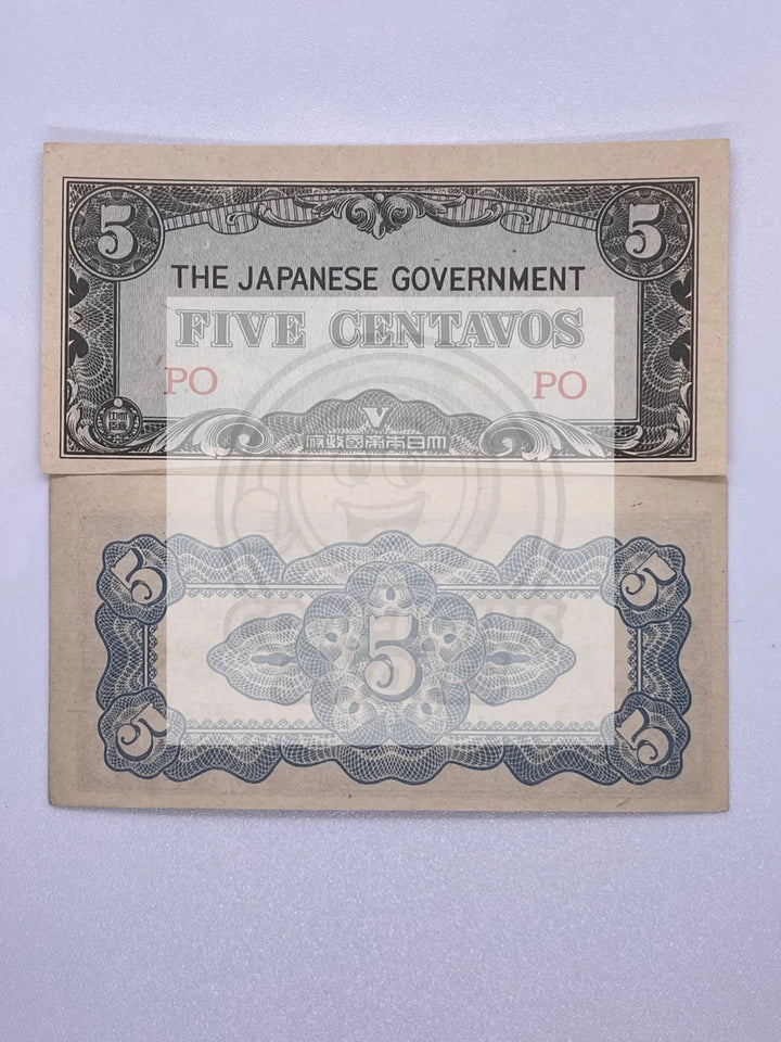 PHILIPPINES 5 Centavos PO 1942, P-103, Occupation Note, WWII, UNC World - Cool Coins & Notes