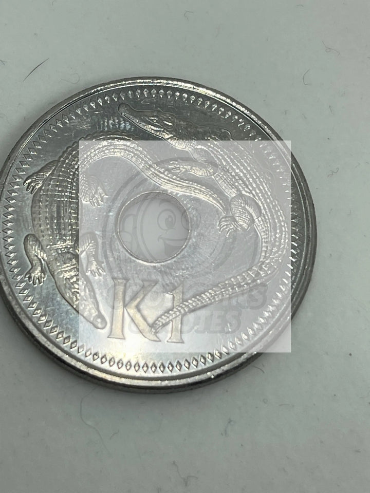 Papua New Guinea 1 Kina 1975 Crocodile UNC - Cool Coins & Notes