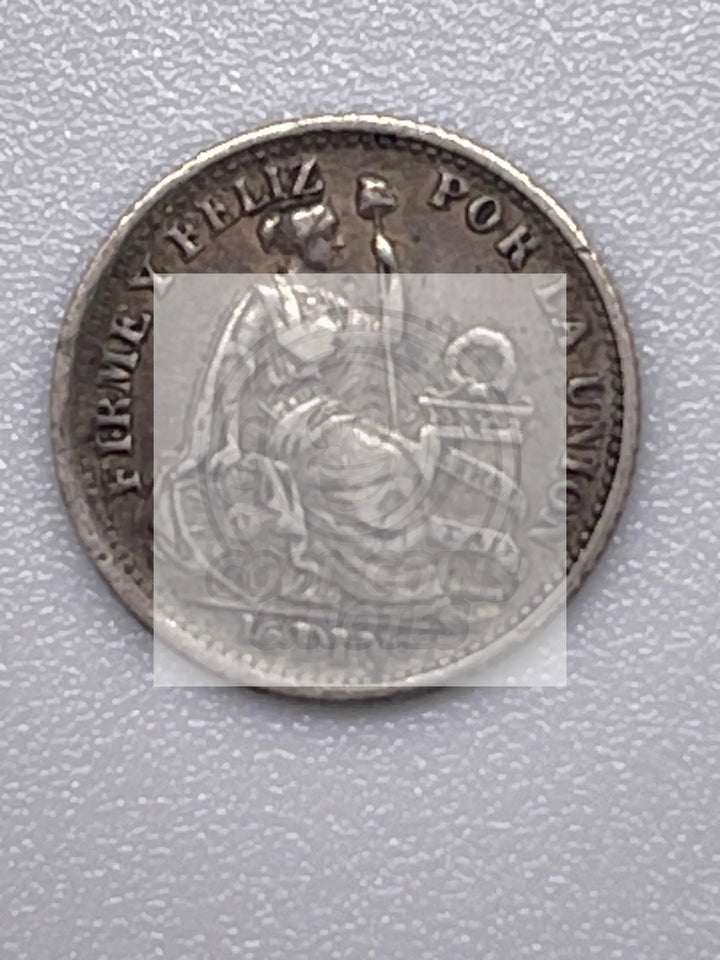 Peru 1/2 Dinero 1899 KM#206.2 Overdate Variety Silver Coin - Cool Coins & Notes