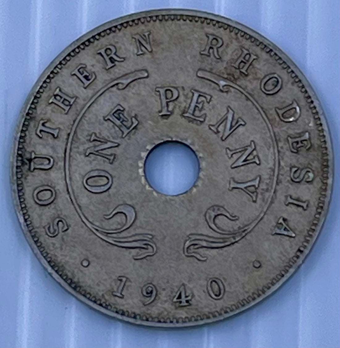 Southern Rhodesia 1940 1 Penny KM8a Bronze Coin - Cool Coins & Notes
