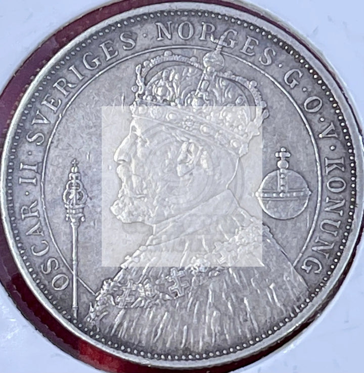 Sweden 1897 2 Kroner Silver Coin KM 762
Jubilee Commemorative - Cool Coins & Notes