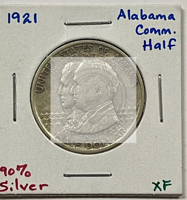 U.S. - 1921 Alabama Silver Commemorative Half Dollar - Scarce - Cool Coins & Notes