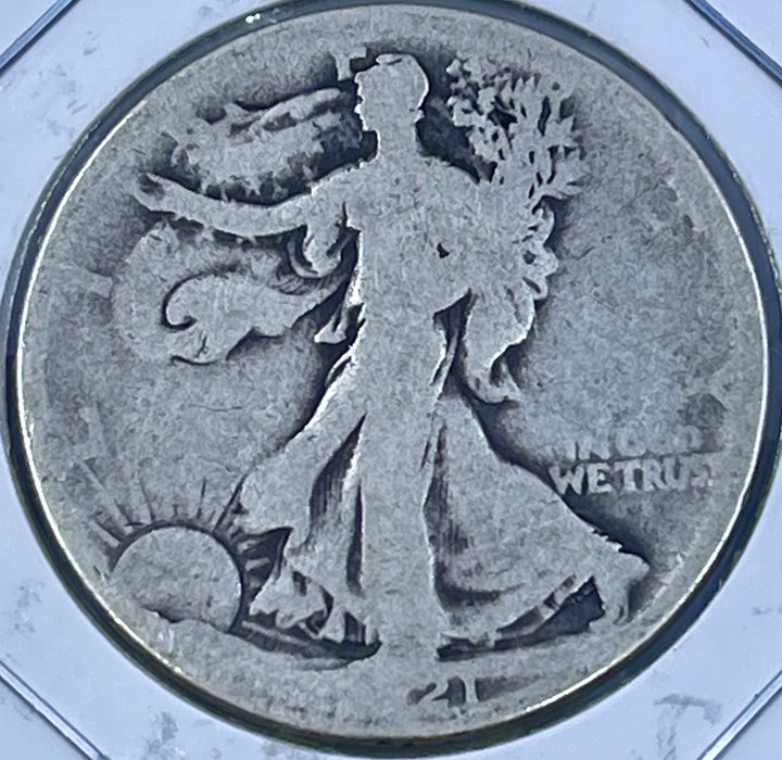 USA 1921 Walking Liberty Half Dollar – 90% Silver Coin (KM#142) - Cool Coins & Notes