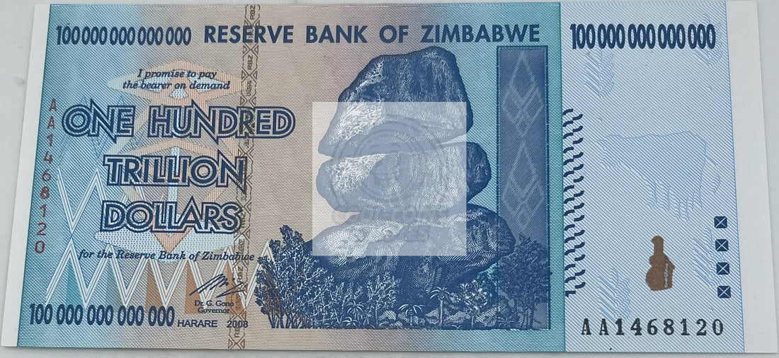 Zimbabwe 100 Trillion Dollars Banknote, 2008, P-91, UNC World Banknote - Cool Coins & Notes