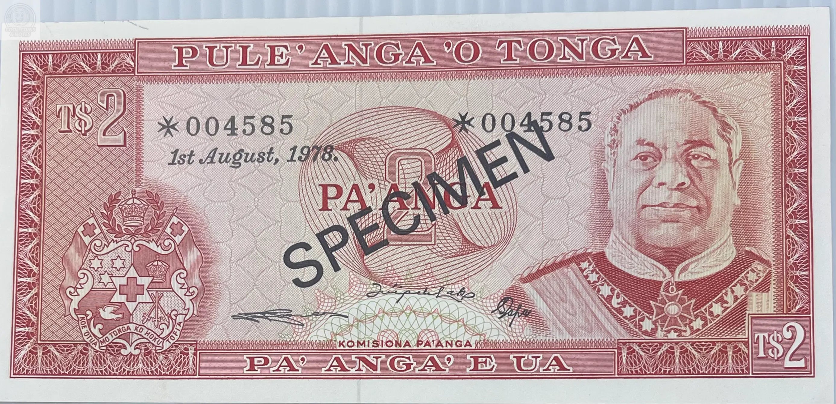 What is a Specimen Banknote?