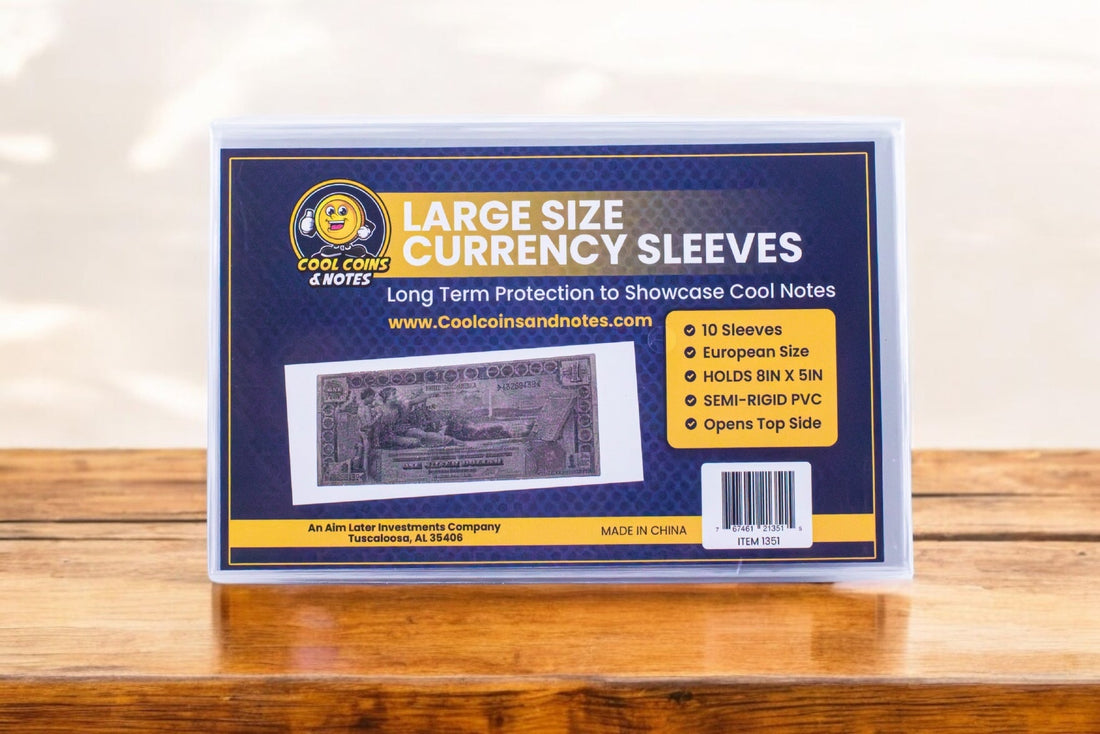 10 Banknote Currency Sleeves Rigid Large European Size Topload Holders Notes Cool Coins & Notes