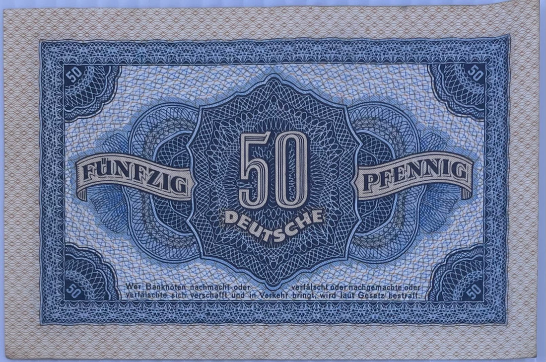 1948 Germany 50 Pfennig P-12 Circulated World Banknote