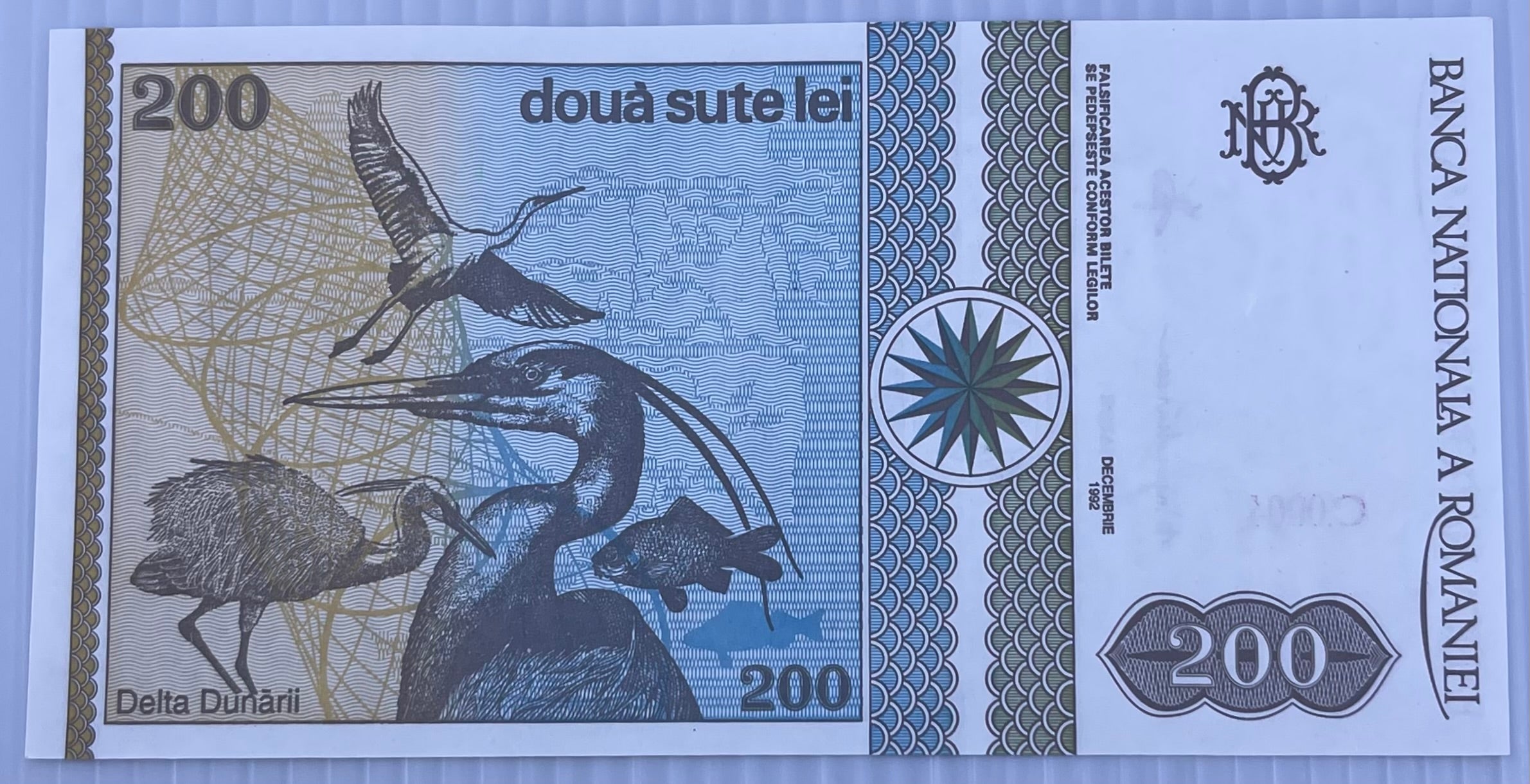 Romania, 200 Lei, 1992, P-100, UNC World Banknote