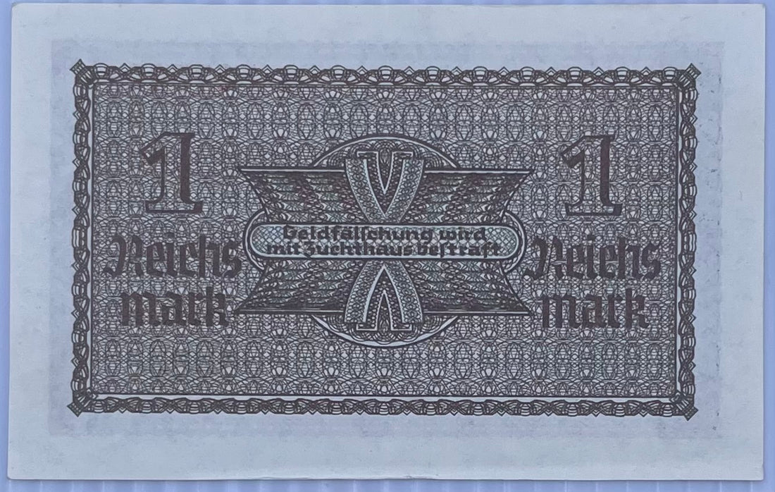 1940 Germany 1 Reichsmark P-R136 WW2 Occ. Territory AU World Banknote