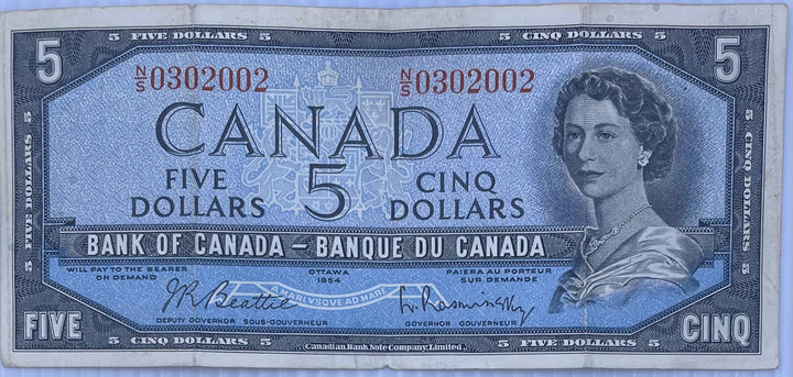 Canada 1954 5 Dollars QEII Used World Banknote Currency