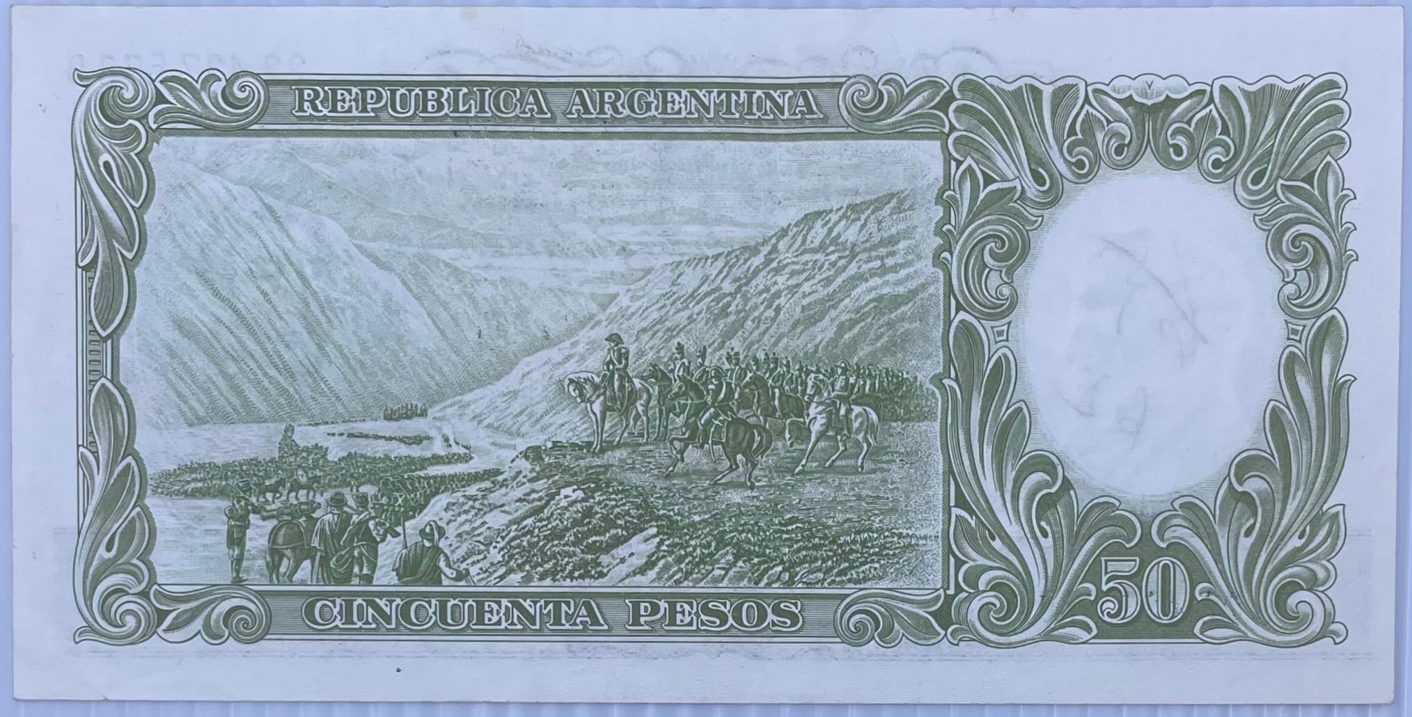 Argentina 1955 50 Pesos P-271 AUNC Banknote