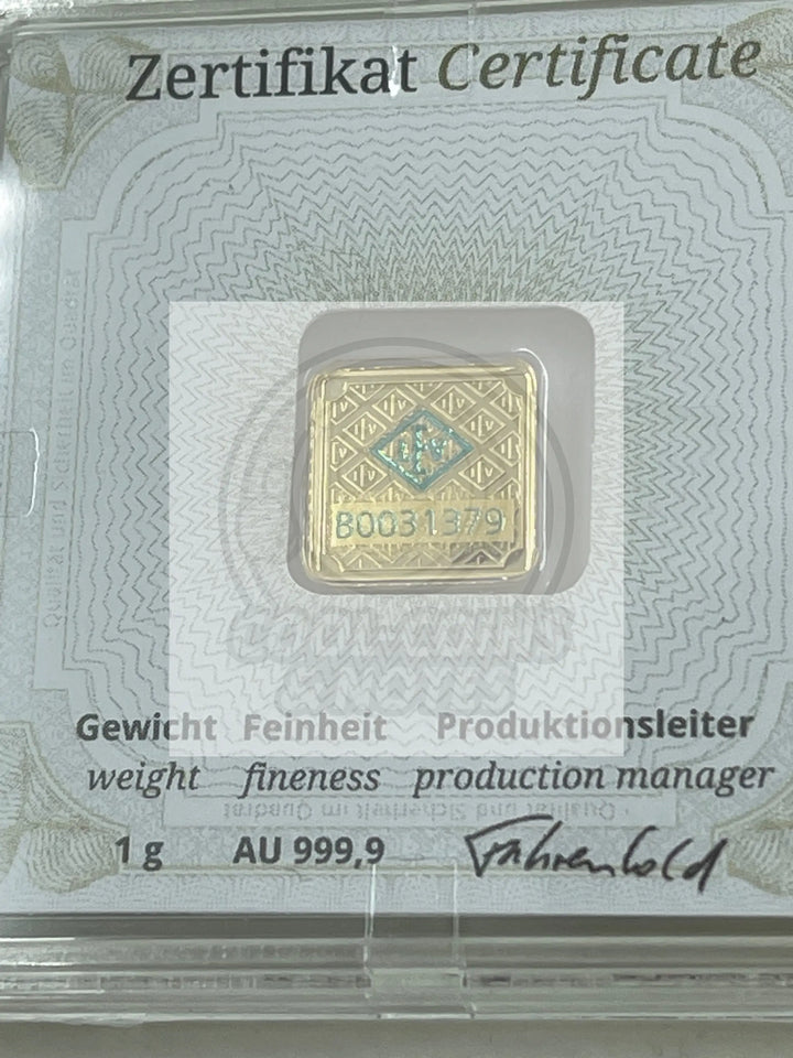 1 Gram Gold Bar - Geiger Edelmetalle (Encapsulated w/Assay) - Cool Coins & Notes