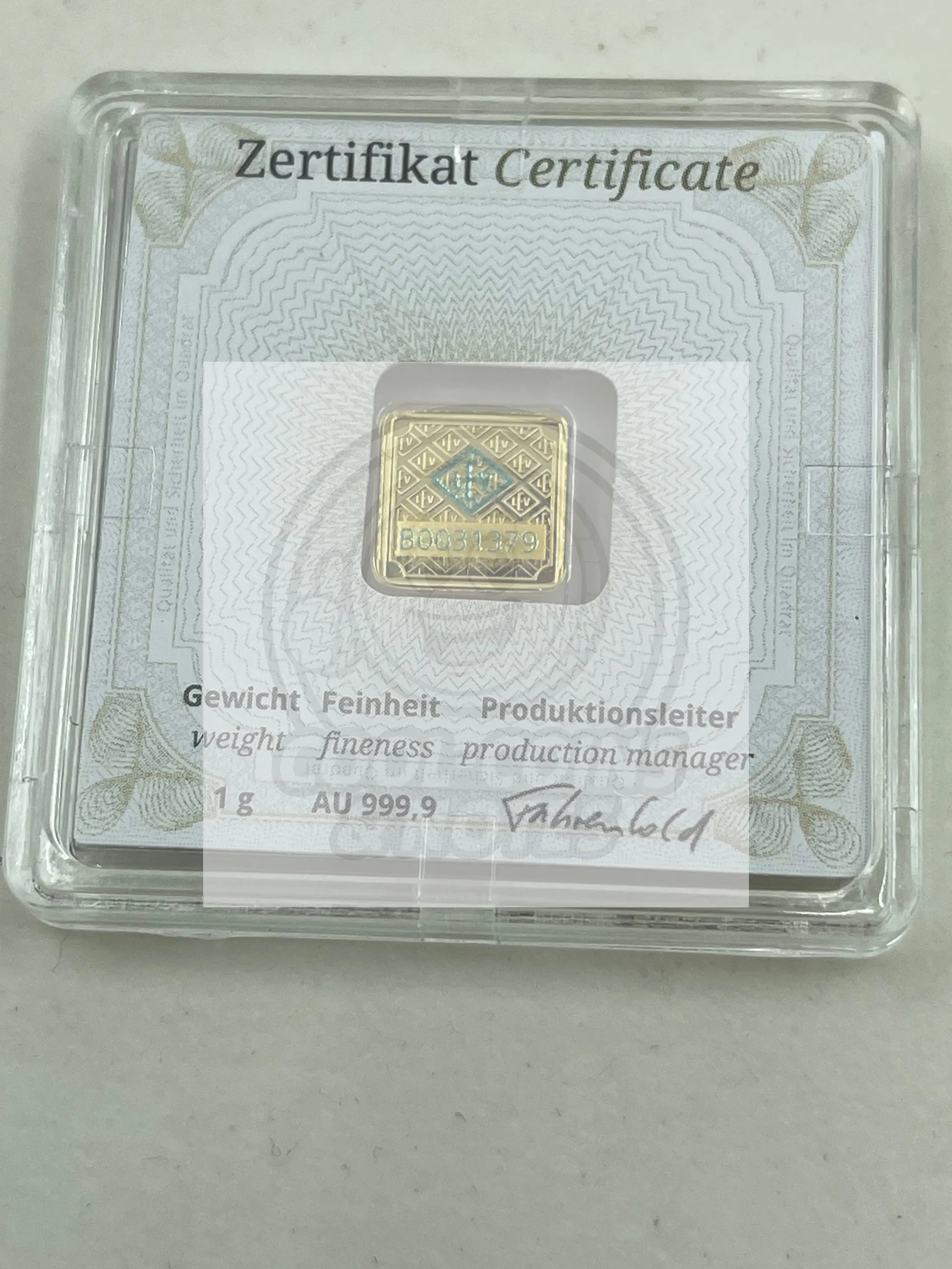 1 Gram Gold Bar - Geiger Edelmetalle (Encapsulated w/Assay) - Cool Coins & Notes
