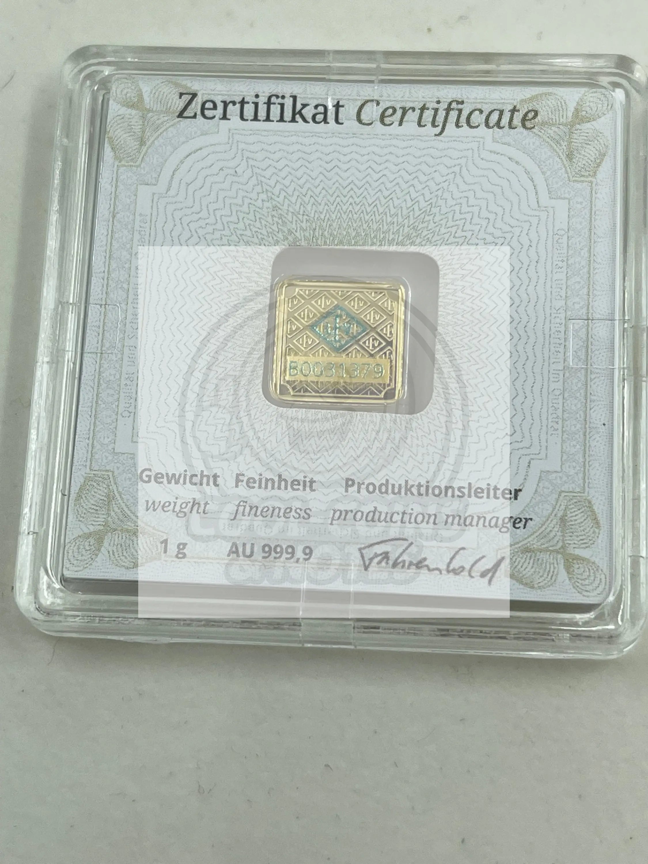 1 Gram Gold Bar - Geiger Edelmetalle (Encapsulated w/Assay) - Cool Coins & Notes
