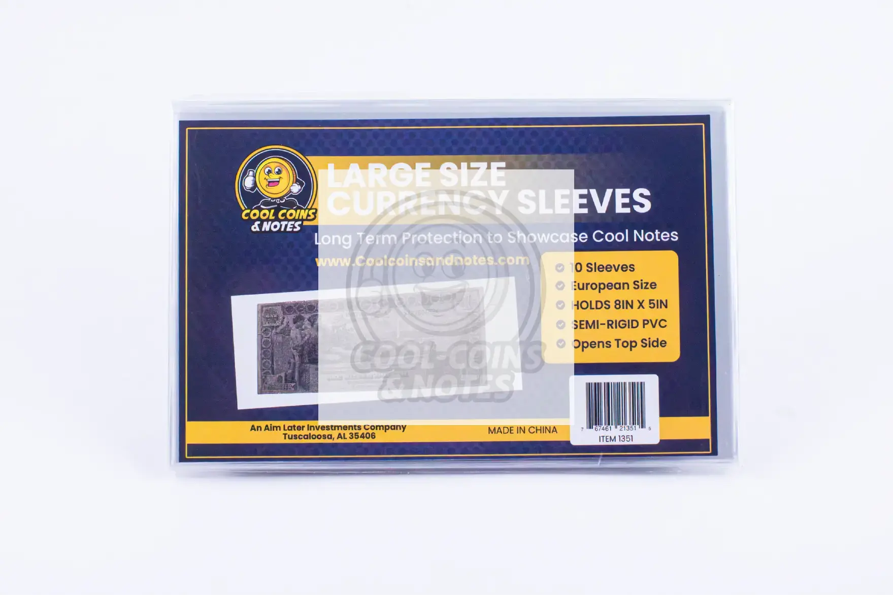 100 Banknote Currency Sleeves Rigid Large European Size Topload Holders Notes Cool Coins & Notes Cool Coins & Notes 