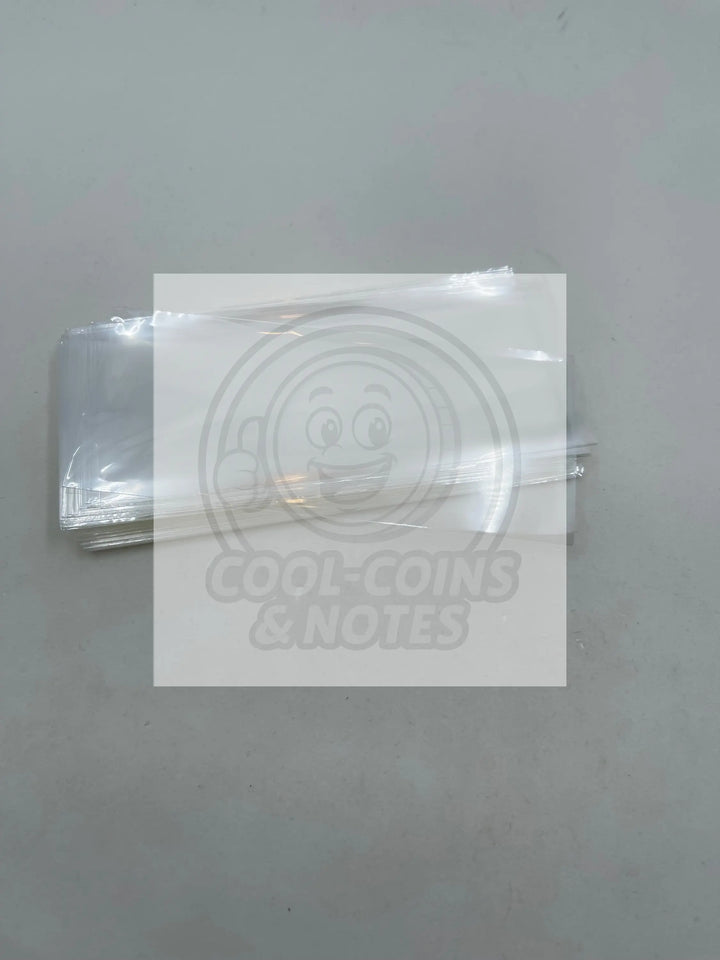 10 Peices Plastic Note Sleeve 5.5” x 2.5” - Cool Coins & Notes