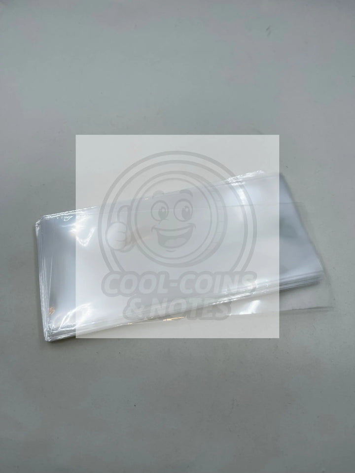 10 Peices Plastic Note Sleeve 6” x 3” - Cool Coins & Notes