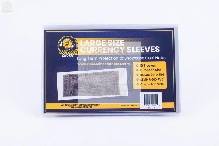 100 Banknote Currency Sleeves Rigid Large European Size Topload Holders Notes Cool Coins & Notes - Cool Coins & Notes
