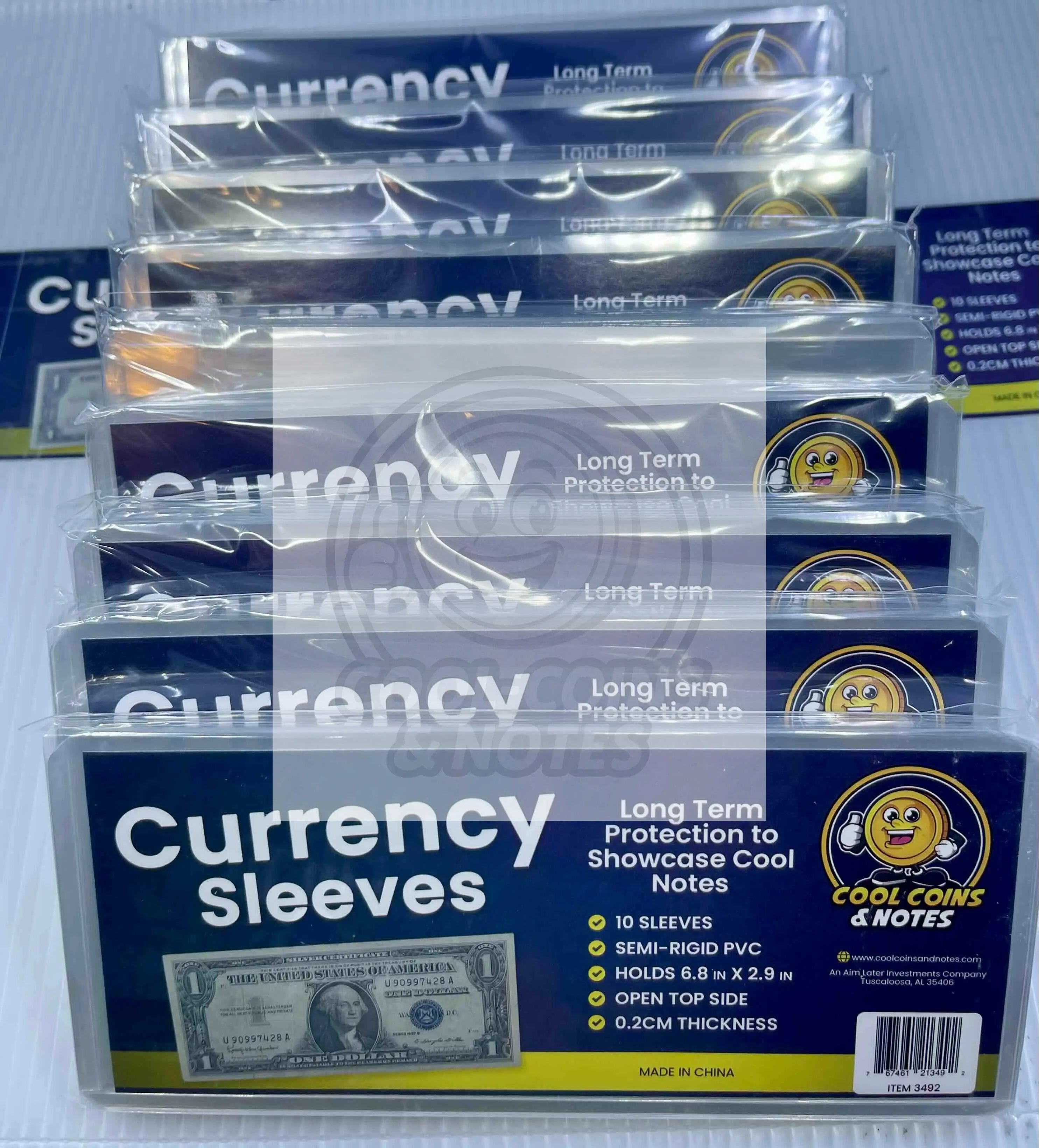 100 Banknote Currency Sleeves Rigid US Dollar Modern Size US Topload Holders Note Cool Coins & Notes - Cool Coins & Notes