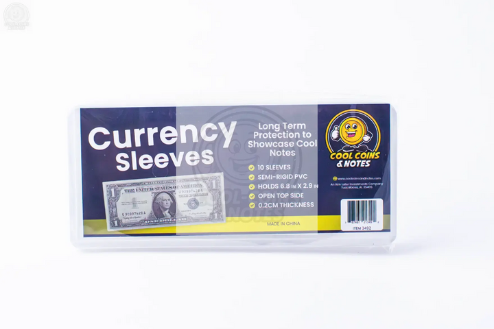 100 Banknote Currency Sleeves Rigid US Dollar Modern Size US Topload Holders Note Cool Coins & Notes - Cool Coins & Notes