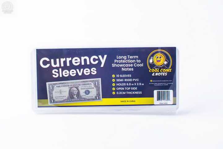 100 Banknote Currency Sleeves Rigid US Dollar Modern Size US Topload Holders Note Cool Coins & Notes - Cool Coins & Notes