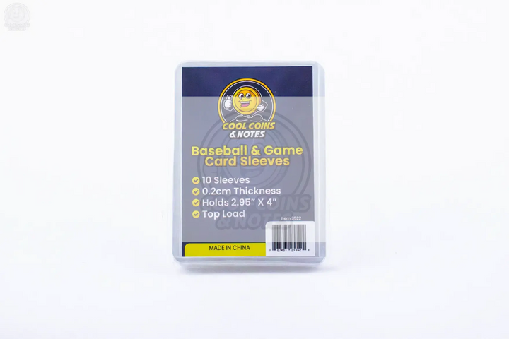 100 Clear Baseball Game Rigid Card Sleeves Topload Holders 3" X 4" Cool Coins & Notes (Copy) - Cool Coins & Notes