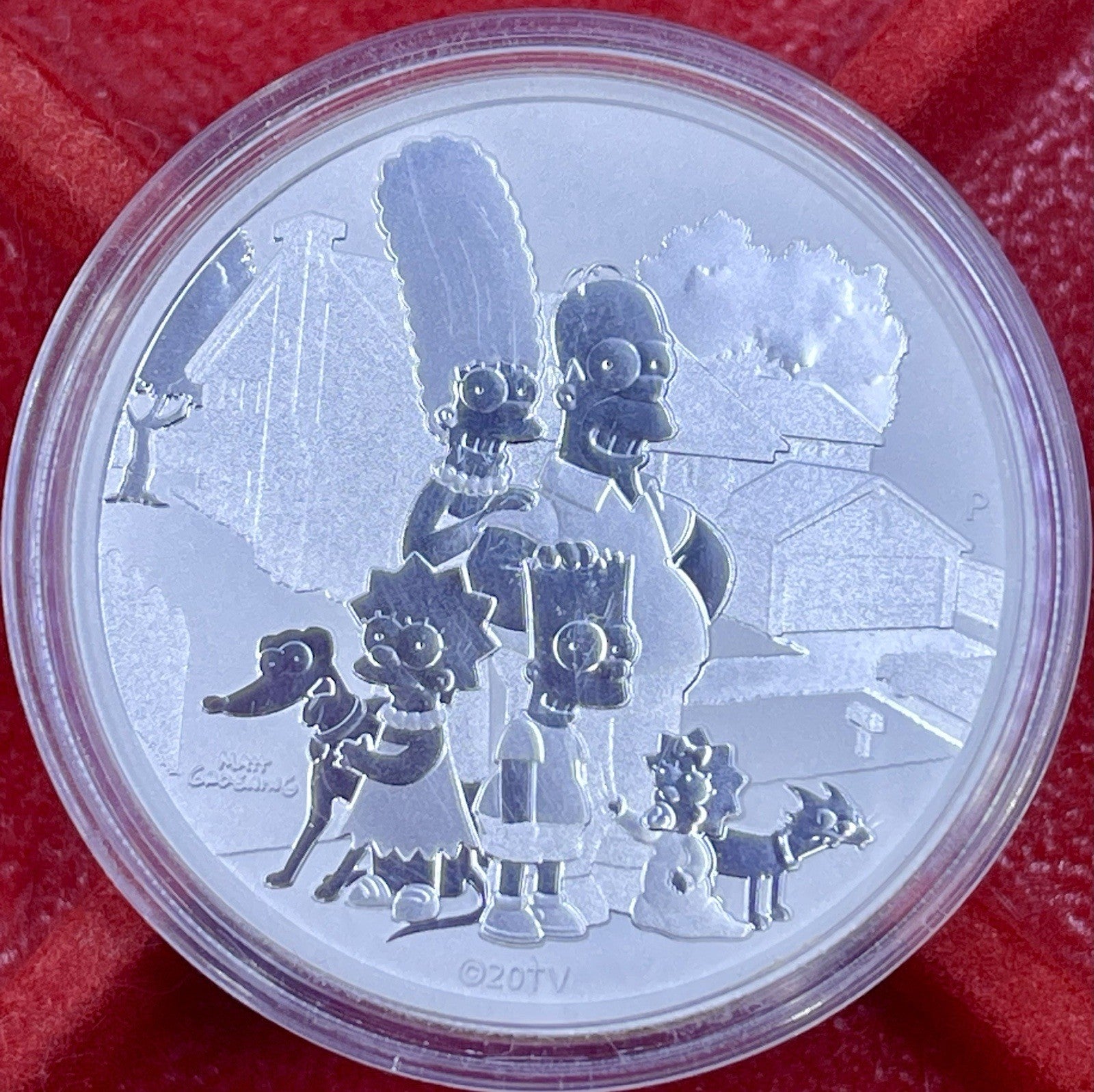 2021 The Simpsons Family Tuvalu 1 Oz .9999 Fine Silver Coin Gem in Mint Capsule
