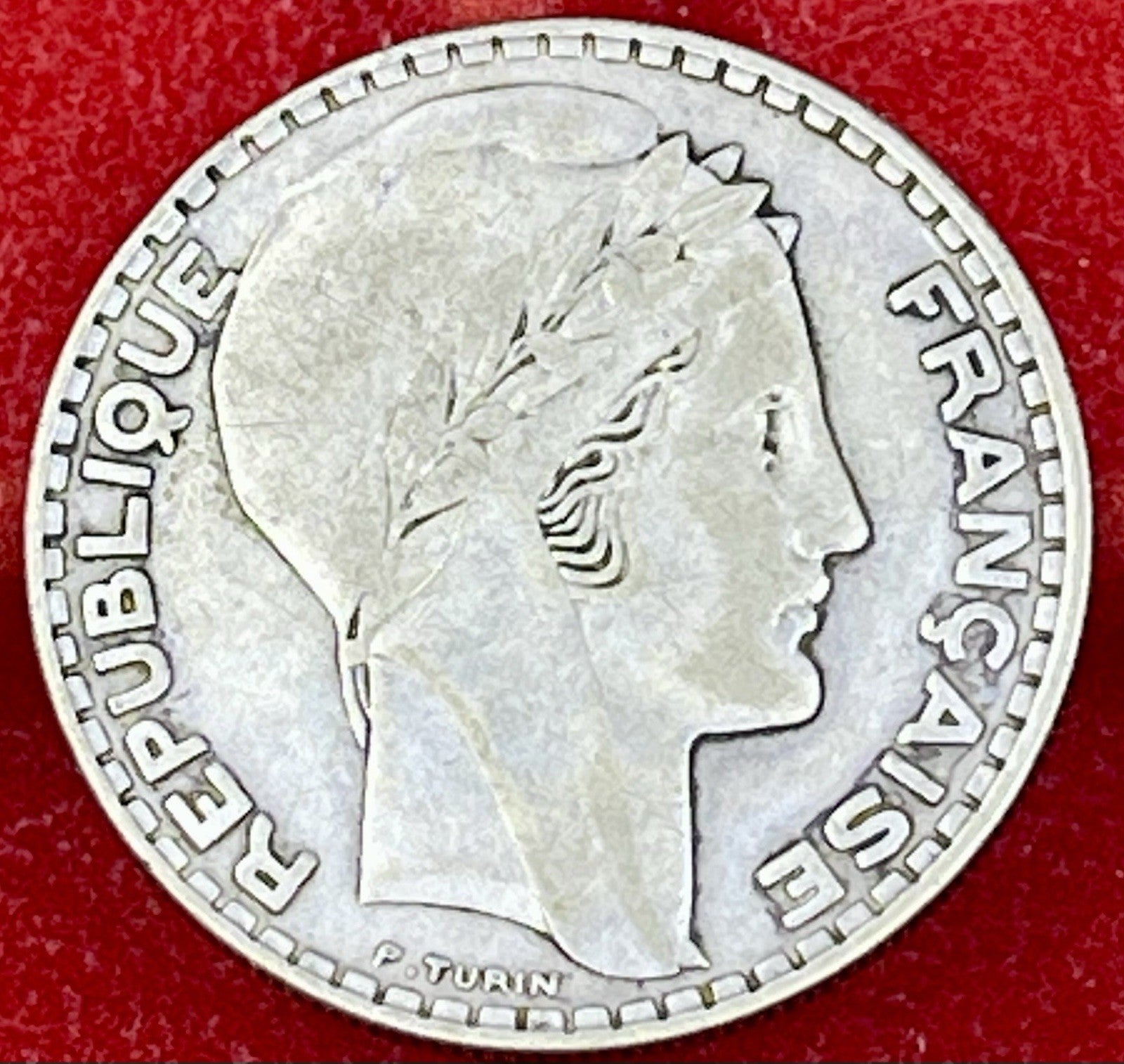 1934 France 20 Francs Coin KM 879 Silver
