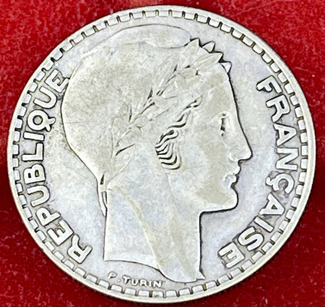 1934 France 20 Francs Coin KM 879 Silver