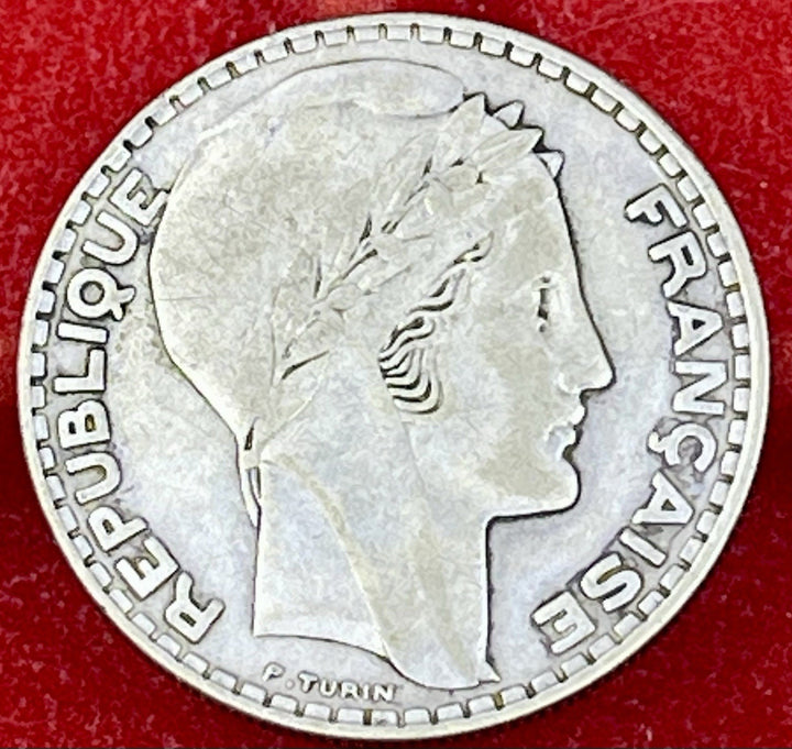 1934 France 20 Francs Coin KM 879 Silver