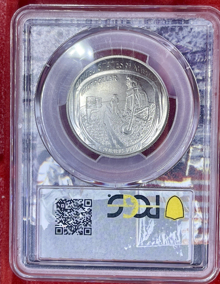 2019-D Apollo 50th Anniversary PCGS MS70 Half Dollar Coin, FIRST STRIKE