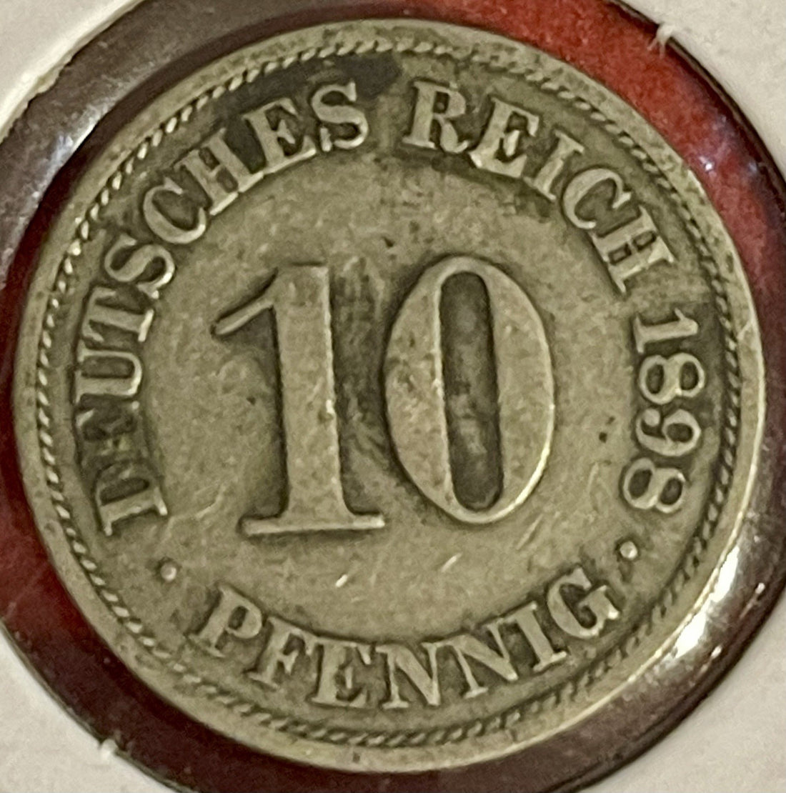 Germany 10 Pfennig 1898 A Coin Type 2 German Empire Imperial Eagle Wilhelm II