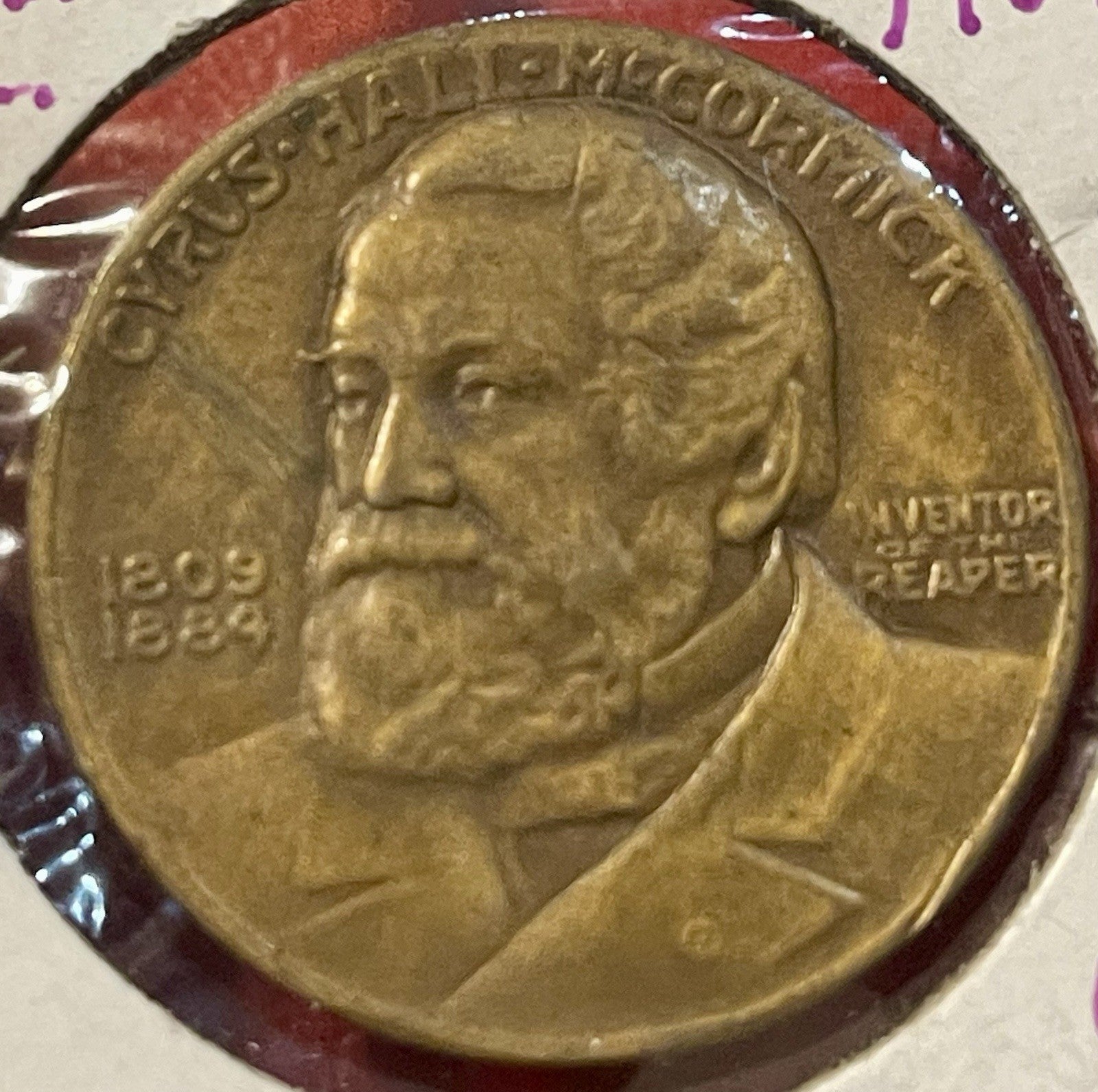 1931 Cyrus Hall McCormick Centennial Of The Reaper Bronze Medal TC-105818