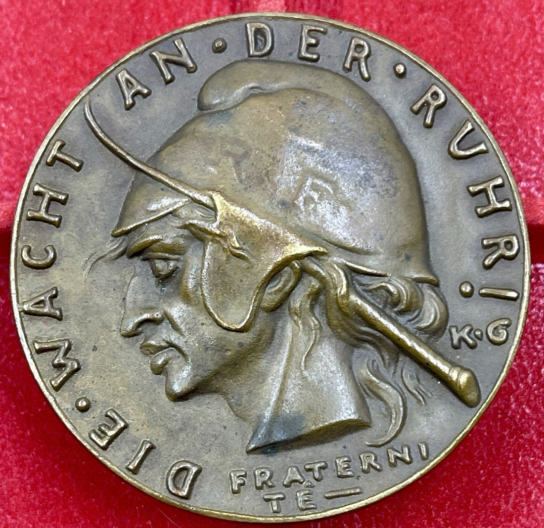 Karl Goetz Medal – Kienast 299: “The Watch At The Ruhr” Satirical Medal