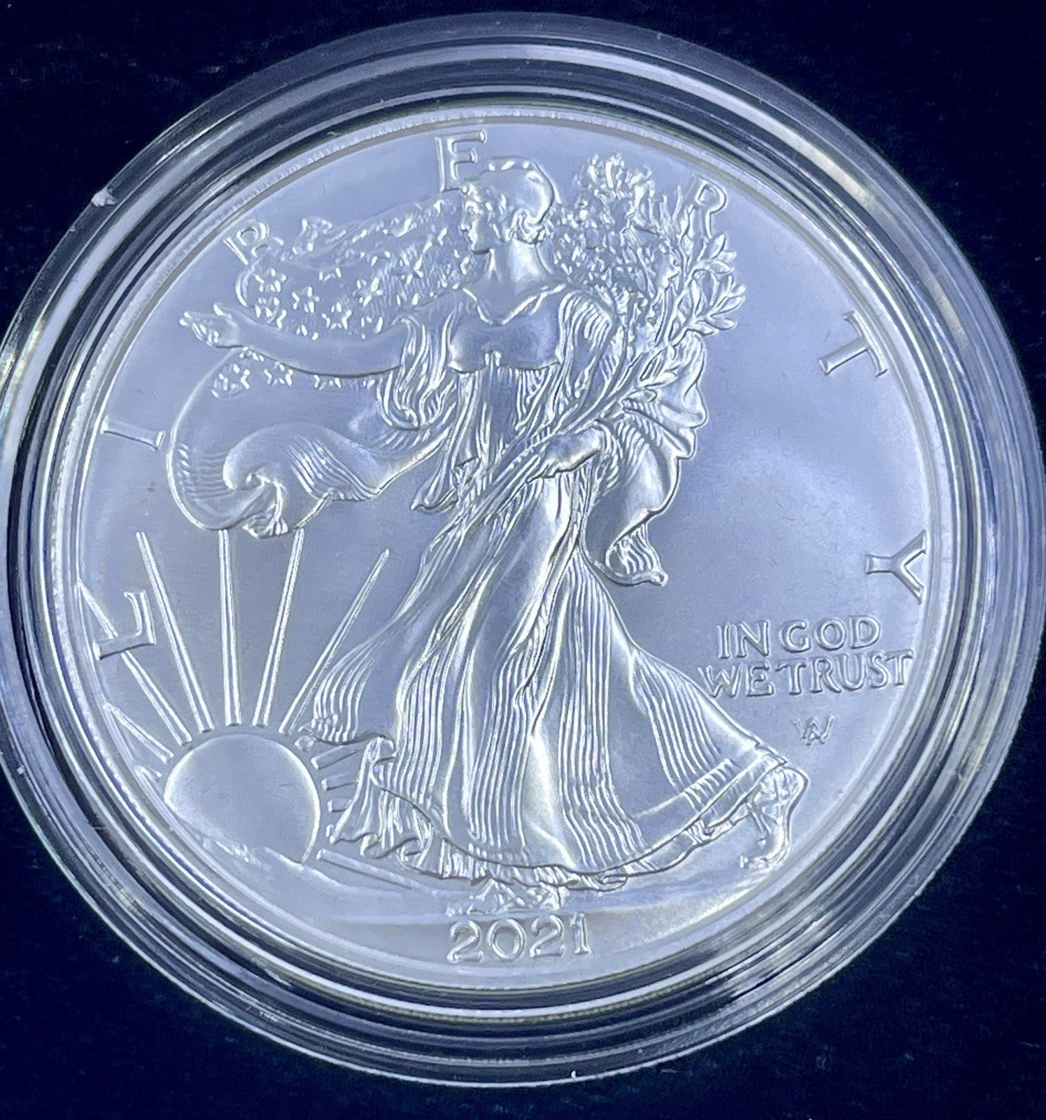 2021 American Eagle One Ounce Silver Uncirculated Coin Box & COA