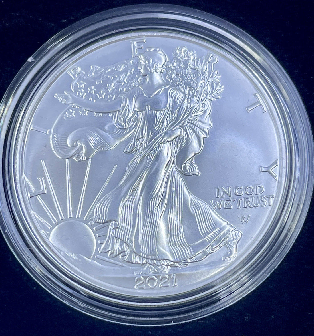 2021 American Eagle One Ounce Silver Uncirculated Coin Box & COA