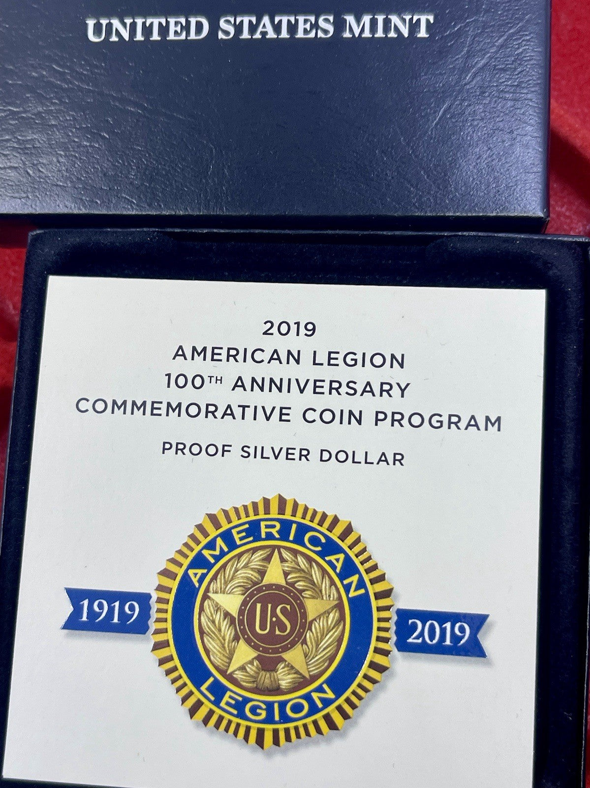 2019 American Legion 100th Anniversary Silver Dollar Proof Coin POGP COA