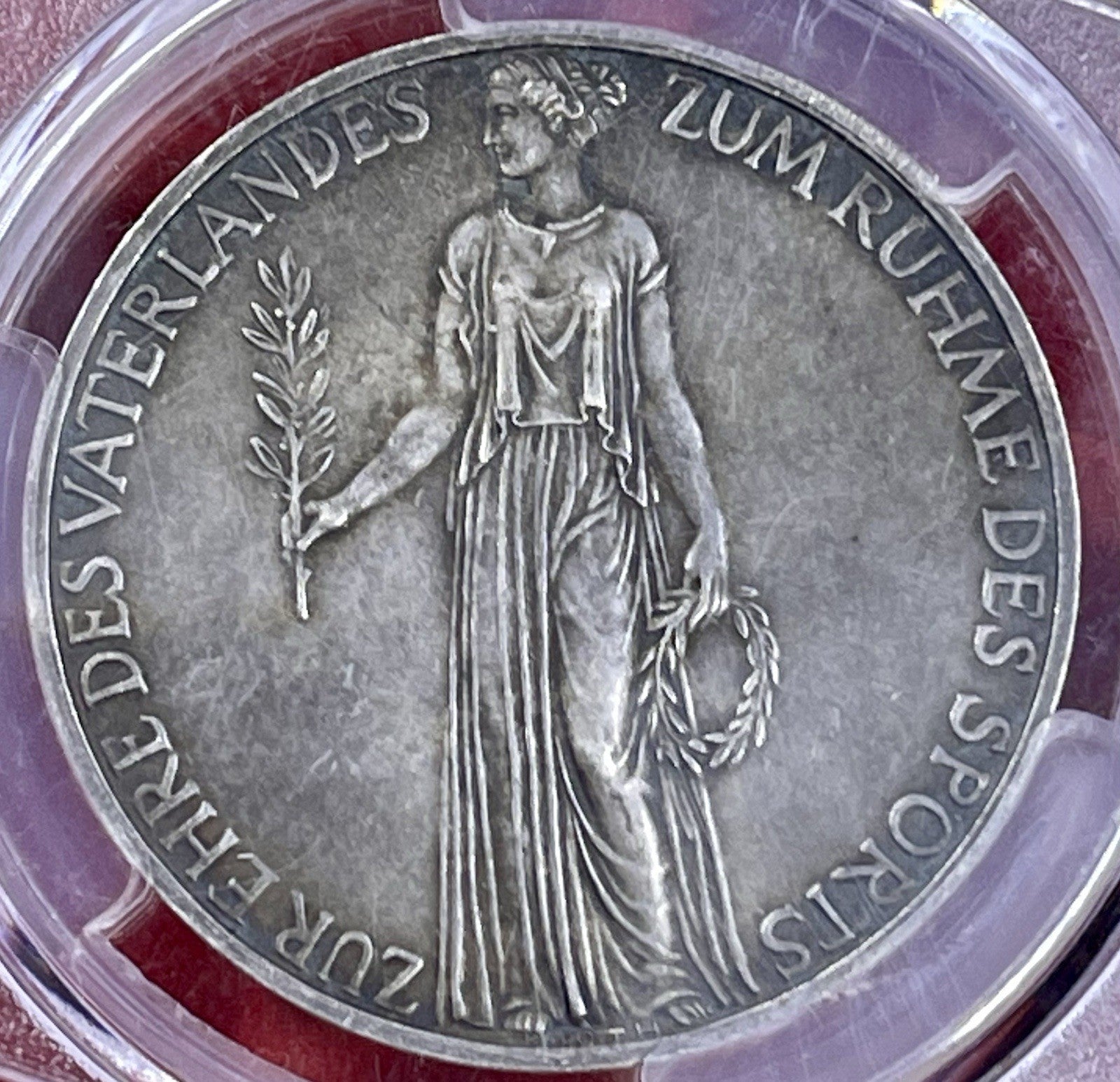 Germany - Third Reich silver medal 1936, PCGS SP62, "1936 Berlin Olympics"