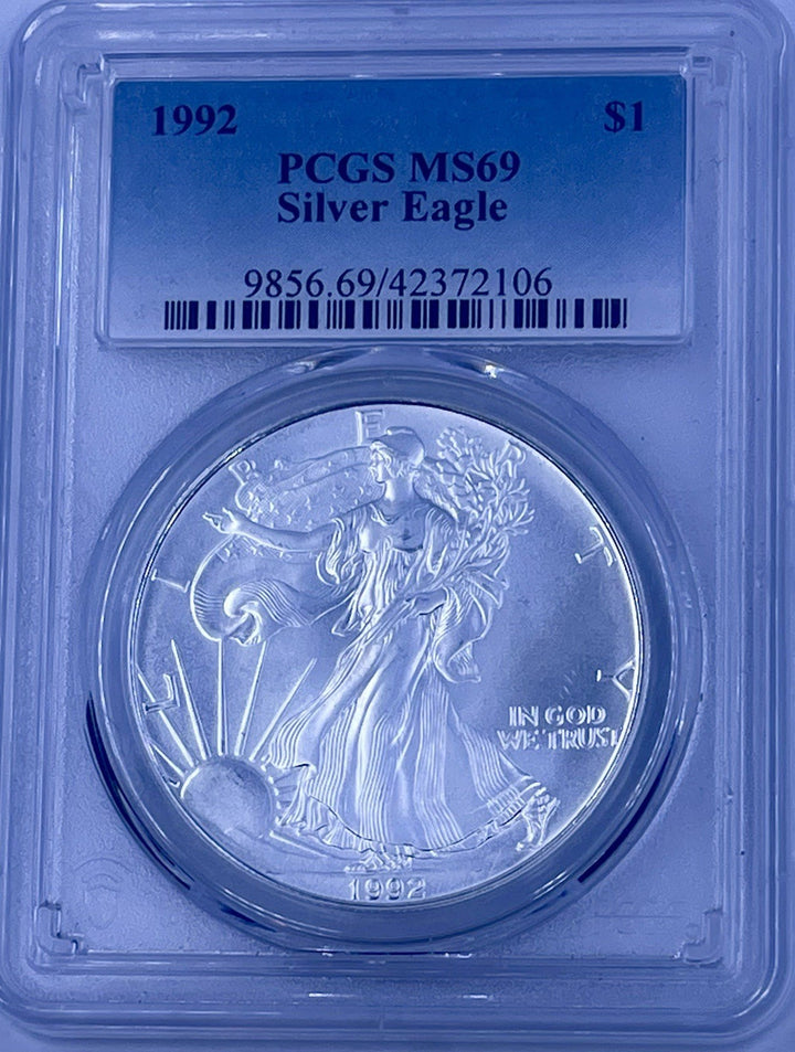 1992 $1 American Silver Eagle PCGS MS 69 | Uncirculated UNC BU