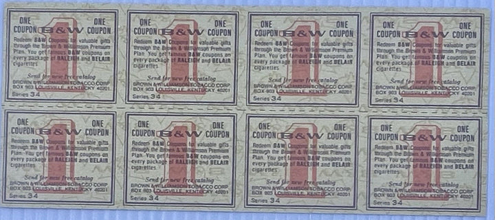 Lot 8 of B&W Brown & Williamson Tobacco Stamps