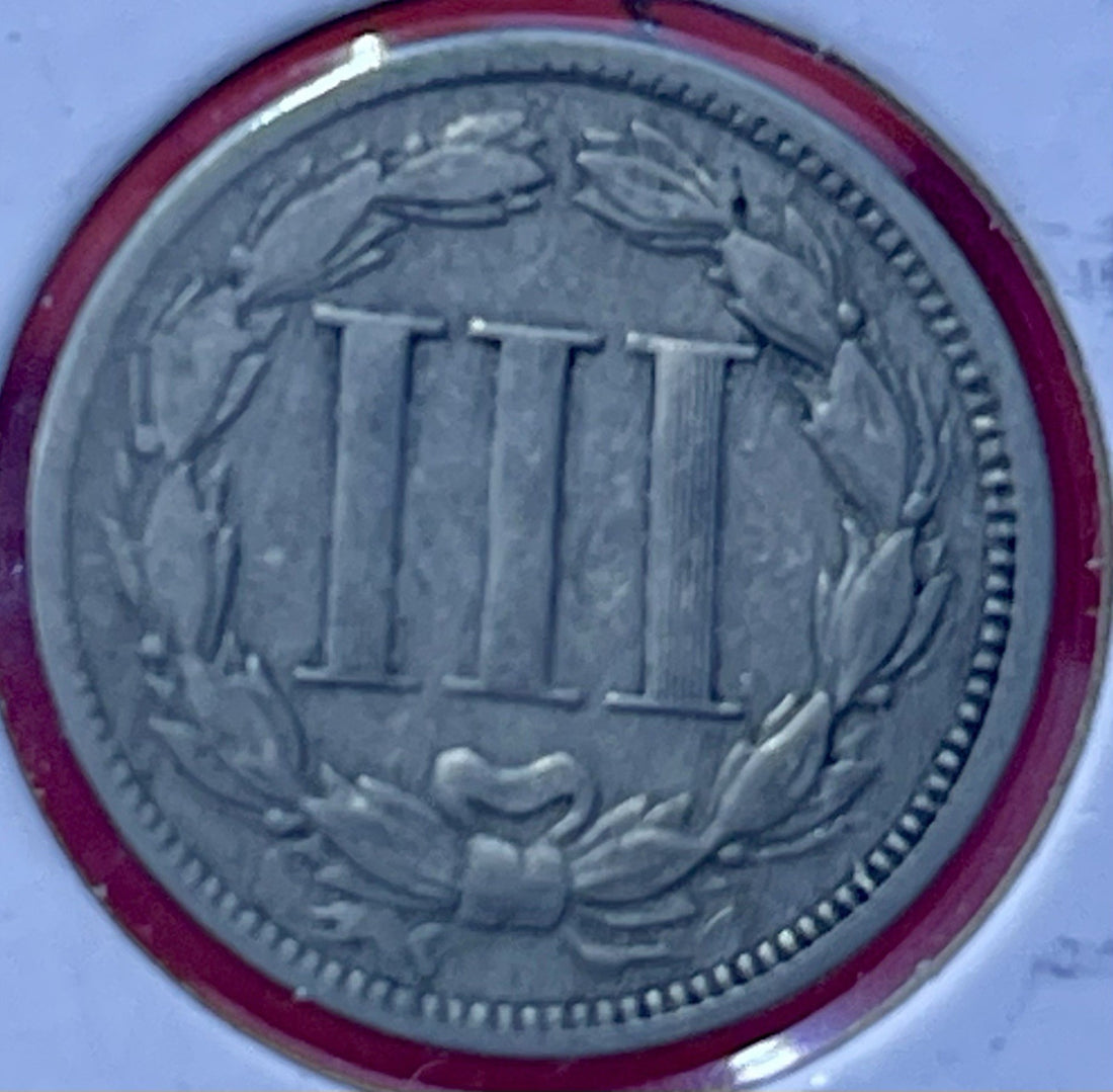 1866 Nickel 3 Cent Coin